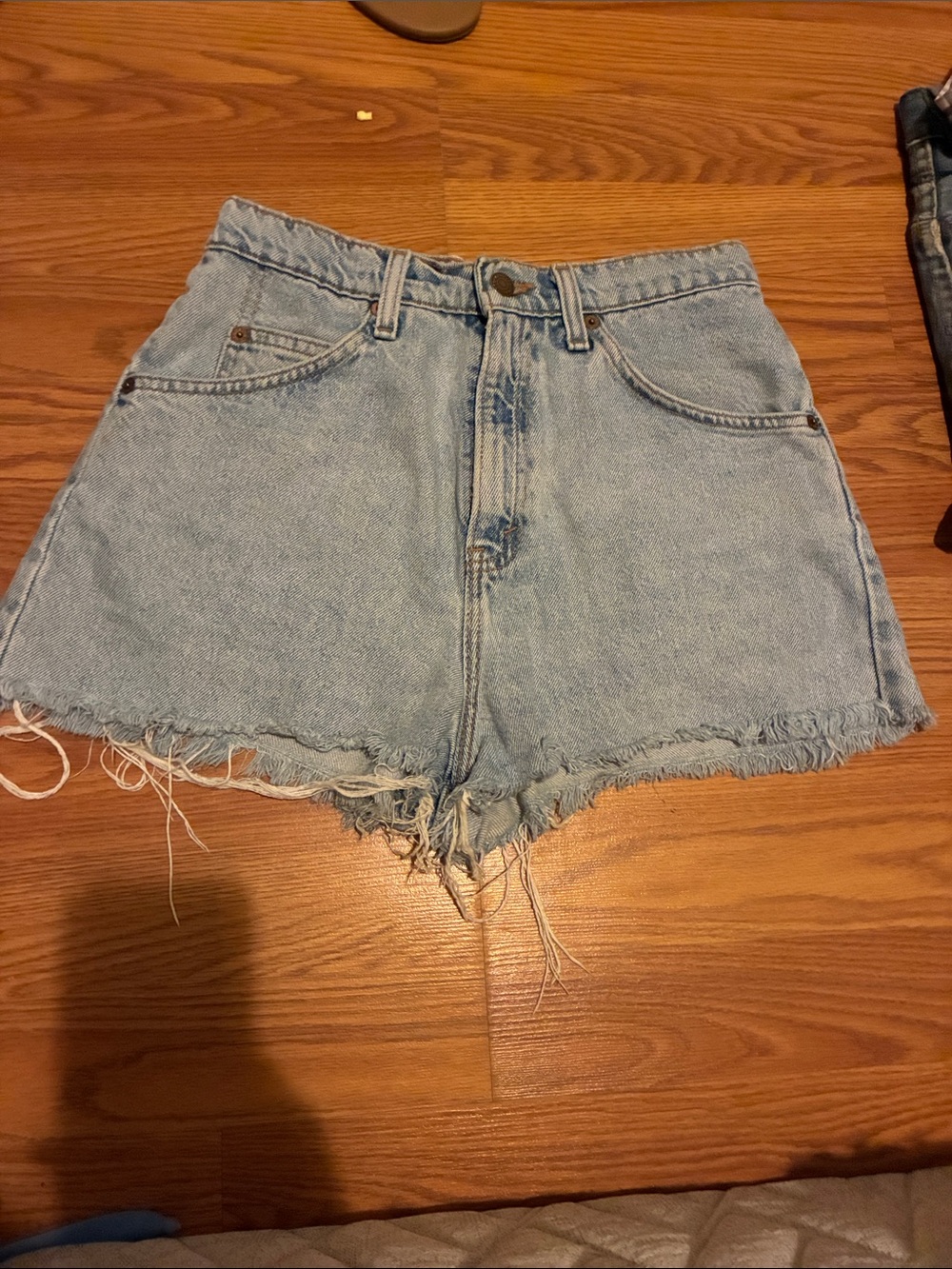Levi's Light Blue Distressed Denim Cutoff Shorts
